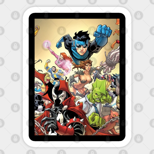 invincible poster Sticker by super villain